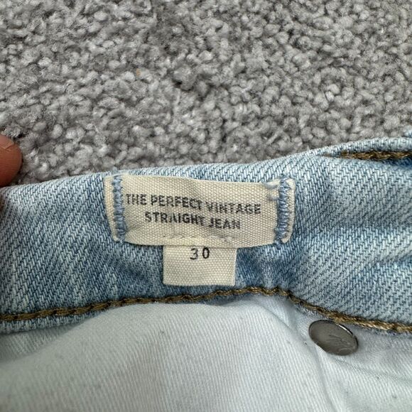 Madewell The Perfect Vintage Straight Leg Denim Jeans Womens 30 Light Wash Hemp - Picture 8 of 15